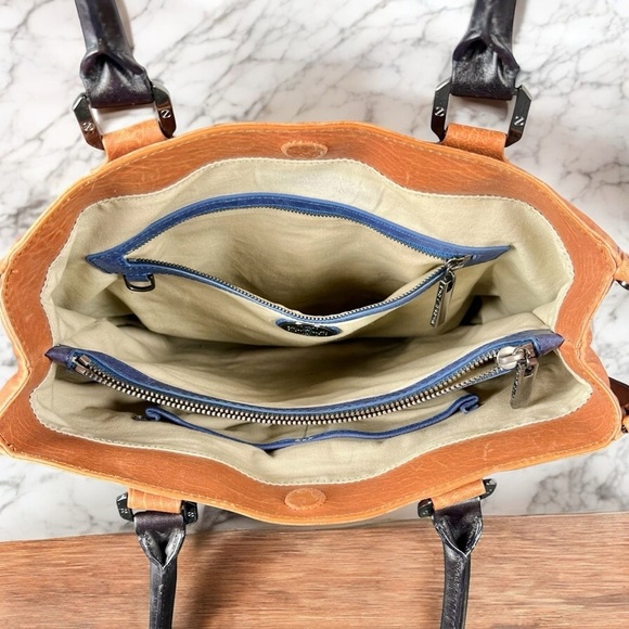 Tory Burch Very Rare Two-Tone Leather Large Lock Bag - Picture 6 of 13